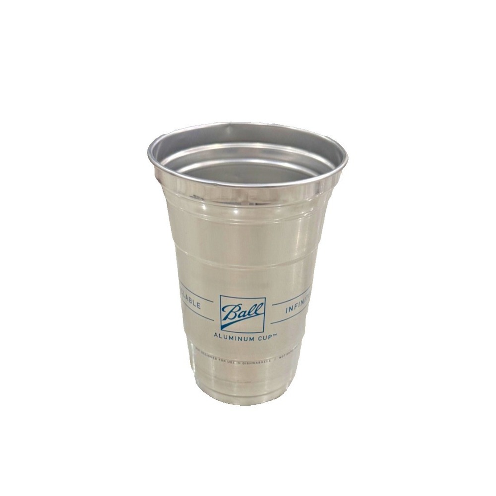 Ball Aluminum Cup 20oz Set of 2 Infinitely Recyclable Silver Reusable Tumblers